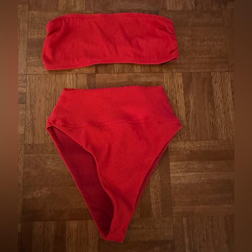 Beach Riot Vibrant Red Bikini Set